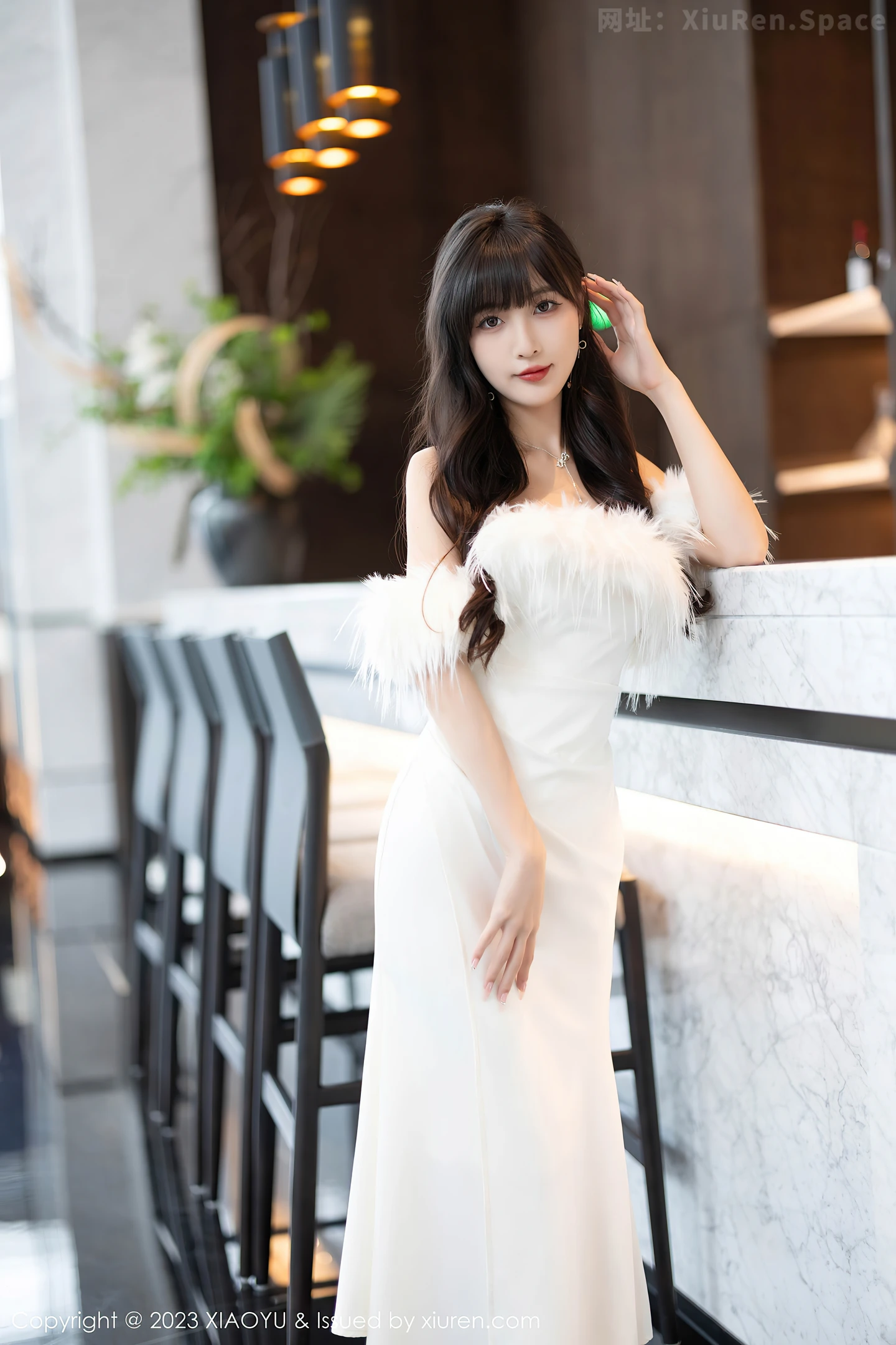 图片[2]-[XiaoYu画语界]Vol.1120 模特林星阑白色蕾丝情趣内衣+露肩连衣裙秀曼妙身姿诱惑写真102P-秀人网官方网站